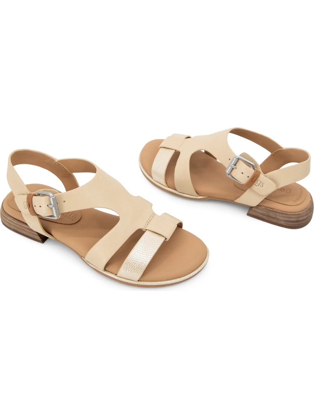 Gentle Souls by Kenneth Cole - Haisley Leather Sandals - Sand - Women’s 8.5